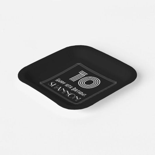 10番目の誕生日:インスパイアアールデコの検索「10」 +名前 ペーパープレート (傾斜あり)
