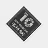 10番目の誕生日:インスパイアアールデコ検索"10" +名前 スタンダードランチョンナプキン (角)