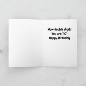 **10番目の誕生日**2桁の誕生日カード カード (内部)