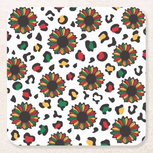 10祝年黒歴史メラニン科。 スクエアペーパーコースター (正面)