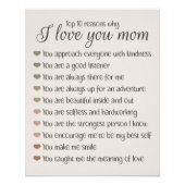 10私があなたを愛する理由ママの日の贈り物 ポスター (正面)
