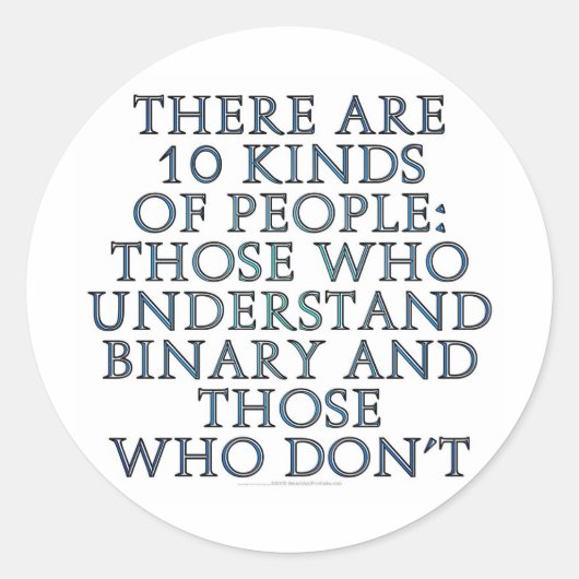 10種類の人が… ラウンドシール (正面)