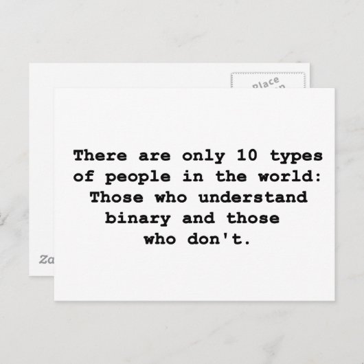 10種類の人 ポストカード (正面/裏面)