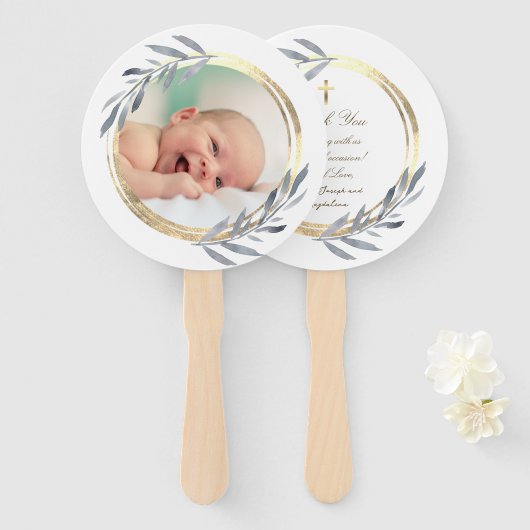 10箔の枠フェイクのバプテスマ ハンドファン (正面&裏面)