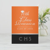 10級モダン懇親会オレンジシルバーブラック 招待状 (スタンド正面)