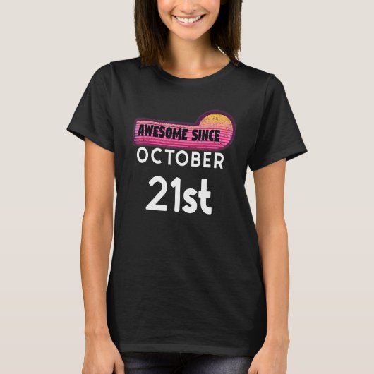 10素晴らし生まれ月21日誕生日10月21日V Tシャツ (正面)