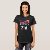 10素晴らし生まれ月21日誕生日10月21日V Tシャツ (正面フル)