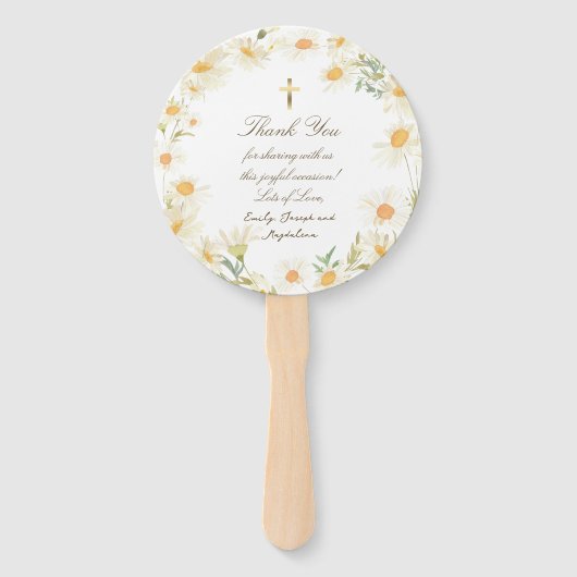 10組のデイジーはバプテスマのフレーム ハンドファン (裏面)