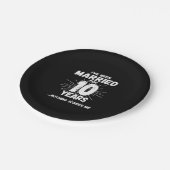 10結婚した年10周年おもしろいカップル ペーパープレート (アングル)
