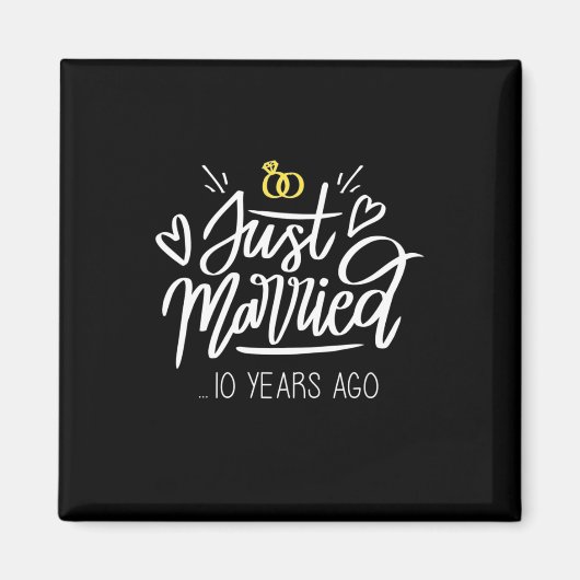 10結婚周年 マグネット (正面)