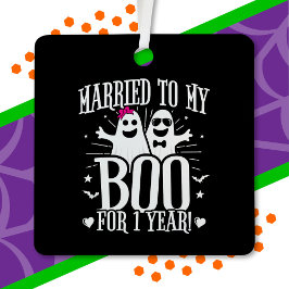 10結婚月1日おもしろい記念 メタルオーナメント