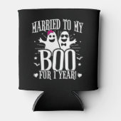 10結婚月1日おもしろい記念 缶クーラー (正面)