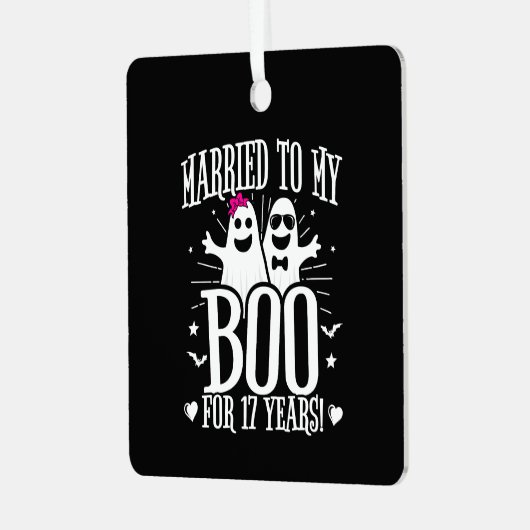 10結婚月17日おもしろい記念日 メタルオーナメント (正面左)