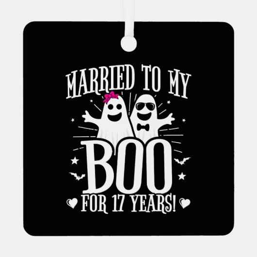 10結婚月17日おもしろい記念日 メタルオーナメント (裏面)