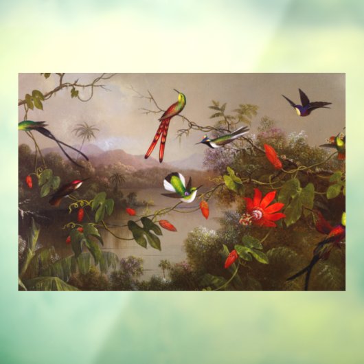 10羽のハチドリが集まる熱帯地方 ウィンドウサイン (シート3)