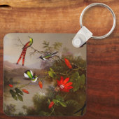 10羽のハチドリが集まる熱帯地方 キーホルダー (裏面)