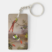 10羽のハチドリが集まる熱帯地方 キーホルダー (裏面)