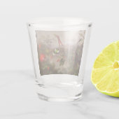 10羽のハチドリが集まる熱帯地方 ショットグラス (裏面)