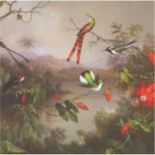 10羽のハチドリが集まる熱帯地方 シール (正面)