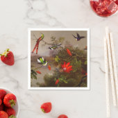 10羽のハチドリが集まる熱帯地方 スタンダードカクテルナプキン (インサイチュ)