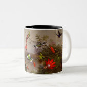 10羽のハチドリが集まる熱帯地方 ツートーンマグカップ (正面右)