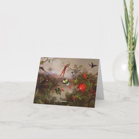 10羽のハチドリが集まる熱帯地方 招待状 (裏面)