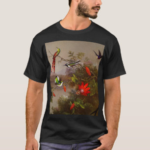 10羽のハチドリが集まる熱帯地方 Tシャツ