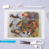 10羽の美絵を描しい鳥のヴィンテージ集 薄葉紙 (クラフト)