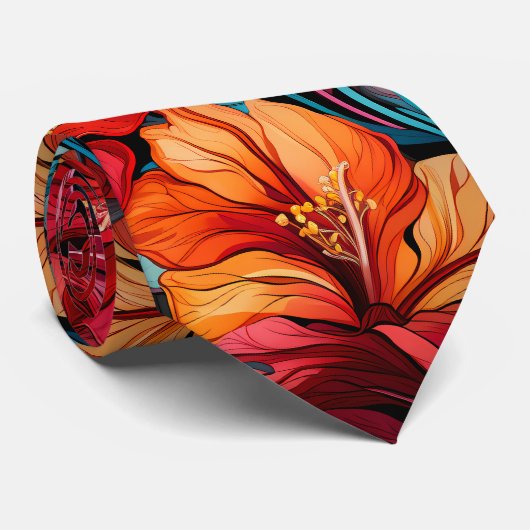 #10花柄 ネクタイ (ロール)