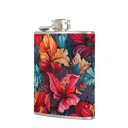 #10花柄 フラスク (左)