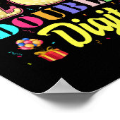 10誕生日この女の子は今10倍の数字 ポスター (角)