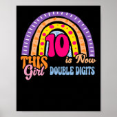 10誕生日この女の子は今10倍の数字 ポスター (正面)