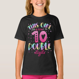10誕生日この女の子は今10倍の数字 Tシャツ