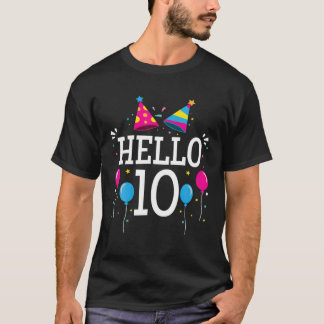10誕生日こんにちは10 10th誕生日ギフト10th Bi Tシャツ