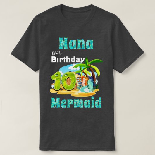 10誕生日のかわいい人魚ナナ Tシャツ (デザイン正面)