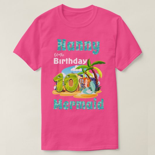 10誕生日のかわいい人魚ナニー Tシャツ (デザイン正面)