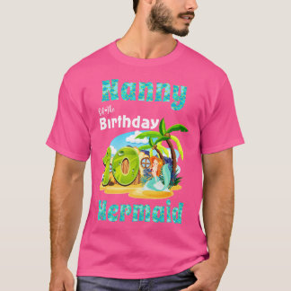 10誕生日のかわいい人魚ナニー Tシャツ