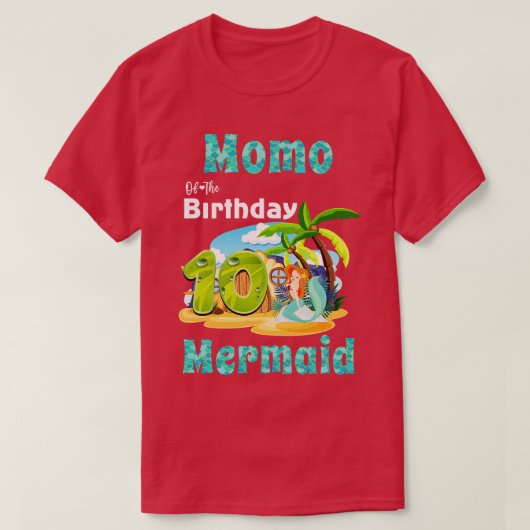 10誕生日のかわいい人魚モモ Tシャツ (デザイン正面)