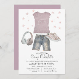 10誕生日の下でパーティーを輝かせ 招待状