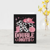 10誕生日ガールウェスタンコケットボウ女性のカーボーイビ カード (黄色い花)