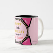 10誕生日ガールピンク金ゴールド コーヒーマグカップ (正面右)