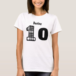 10誕生日ガールプレイドまたは10～19 YEARS V08 Tシャツ