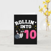 10誕生日ガールボーリング10番目の誕生田 カード (黄色い花)