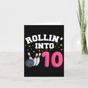 10誕生日ガールボーリング10番目の誕生田 カード