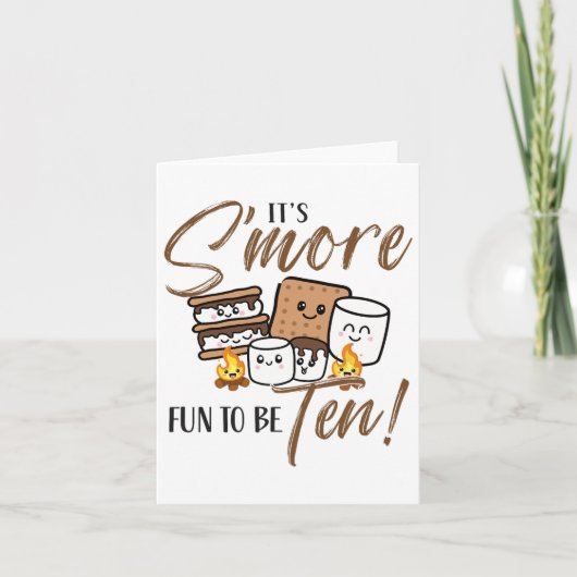 10誕生日キャンプファイアマーシュマロS'moreおもしろい カード (正面)