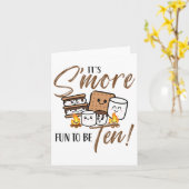 10誕生日キャンプファイアマーシュマロS'moreおもしろい カード (黄色い花)
