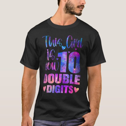 10誕生日ギフトこの女の子は今10ダブルディジ Tシャツ (正面)