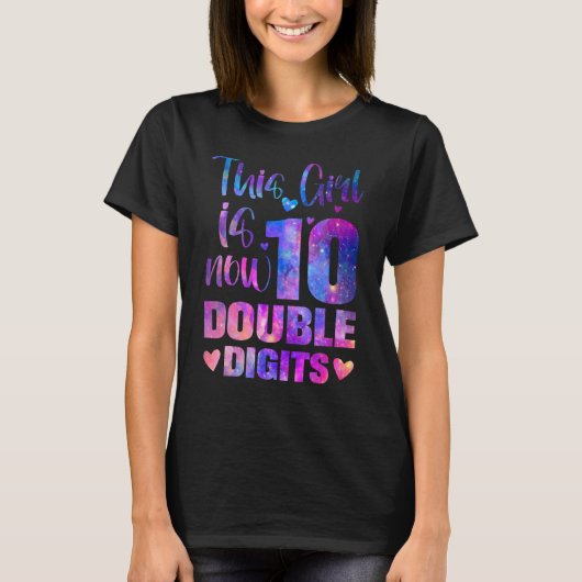 10誕生日ギフトこの女の子は今10ダブルディジ Tシャツ (正面)