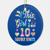 10誕生日ギフトこの女の子は今10倍 セラミックオーナメント (左)