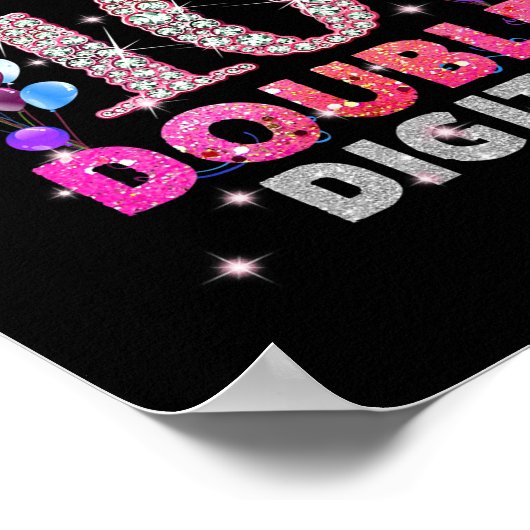 10誕生日ギフトこの女の子は今10倍 ポスター (角)